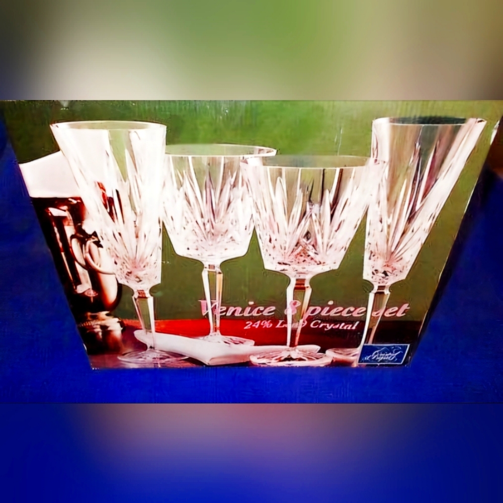Cristal d'Arque Venice 8 Piece Goblet/Flute Set